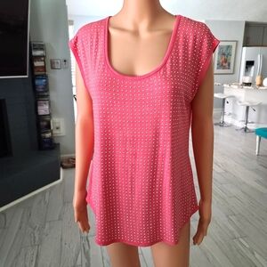 Cache studded sleveless pink top size XL